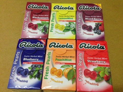 Ricola Swiss Herbal Sugar-free Mint Mix Candy X 6 Tastes logo