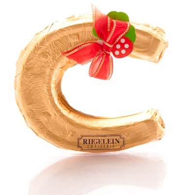 Riegelein Chocolate Horseshoe Christmas Gift 45g logo