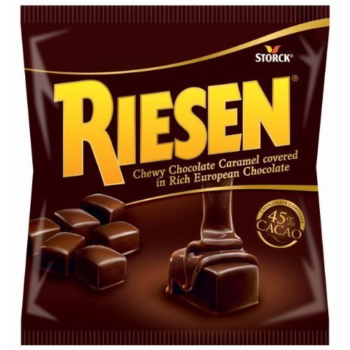 Riesen, Chewy Chocolate Caramel Covered In Rich European Chocolate, 9oz Bag (Pack of 6) logo