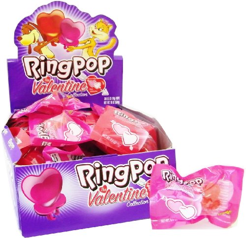 Ring Pops Heart Shaped Valentine Collection 36ct. logo