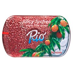 Rio Juicy Lychee Sugarfree Mint Candy 14gm X 5 logo