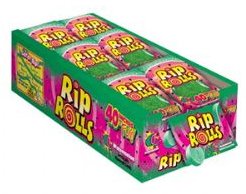 Rip Rolls Sour Watermelon Candy, 24 Count Display Box logo