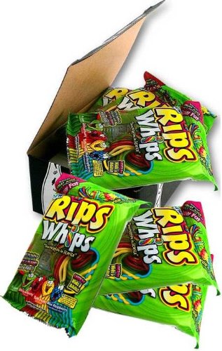 Rips Whips Licorice Laces, 3.5oz Bags In Gift Box (Pack of 6) logo