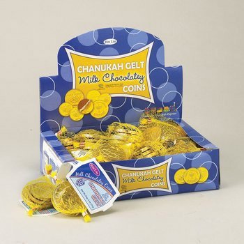 Rite Lite Ch-gelt-24 Chanukah Gelt Milk Chocolatey Coins – 24 Bags-display Box – Pack of 24 logo