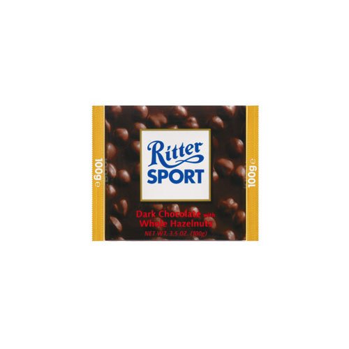 Ritter Dark Choc W/whole Hazelnut (economy Case Pack) 3.5 Oz Bar (Pack of 10) logo