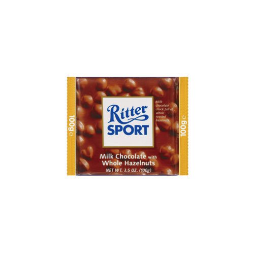 Ritter Milk Choc W/whole Hazelnuts (economy Case Pack) 3.5 Oz Bar (Pack of 10) logo