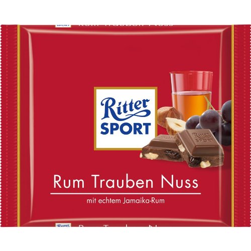 Ritter Sport 100g Rum Trauben Nuss logo