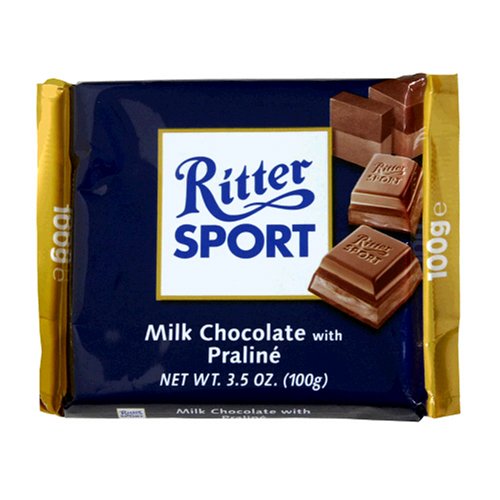 Ritter Sport Bars, Chocolate With Praline and Nougat, 3.5 ounce Bars (Pack of 13) logo