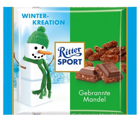 Ritter Sport Caramelized Almonds Winter Limited Edition-imported From Germany-shipping From Usa logo