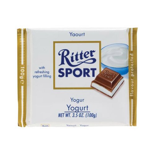 Ritter Sport, Choc Bar Mlk Yogurt Flng, 3.5 Oz (Pack of 12) logo
