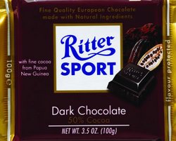 Ritter Sport – Chocolate Bar Bittersweet (Pack of 12) logo