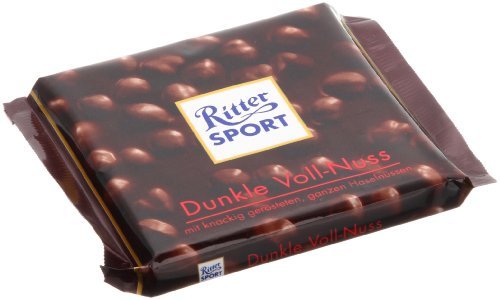 Ritter Sport Dark Chocolate With Hazelnuts -pack of 3 logo