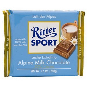 Ritter Sport Hazelnut Milk Chocolate 100g. logo