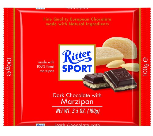 Ritter Sport Marzipan Chocolate 100g Bar logo