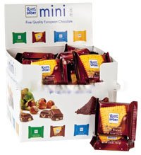 Ritter Sport Milk Chocolate Butter Biscuits Mini Bars Display 36pc 1.33lb logo