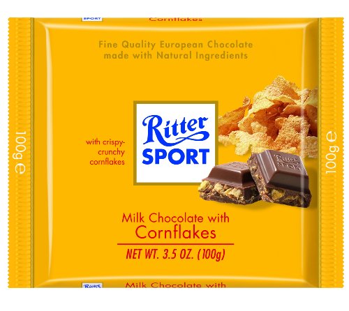 Ritter Sport, Milk Chocolate With Corn Flakes, 3.5 ounce Bars (Pack of 10) logo