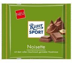 Ritter Sport Noisette Hazelnut Mousse Chocolate Bar-pack of 3 logo