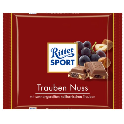 Ritter Sport Raisin Hazelnut Chocolate Bar-pack of 3 logo