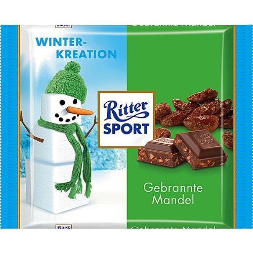 Ritter Sport Winter Collection Burned Almond 100g (12-pack) logo