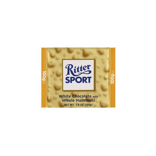 Ritter White Choc W/whole Hazlenut (economy Case Pack) 3.5 Oz Bar (Pack of 10) logo
