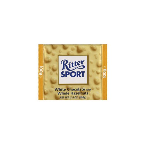 Ritter White Chocolate With Whole Hazelnuts Bar Germany logo