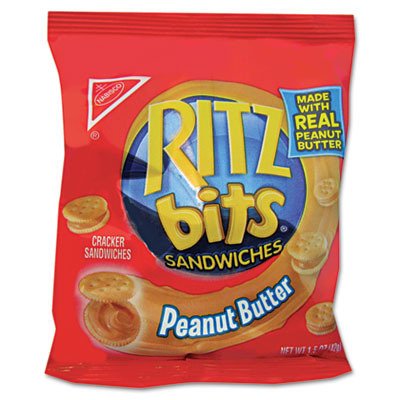 Ritz Bits, Peanut Butter, 1 1/2 Oz Packs, 60 Packs/carton logo