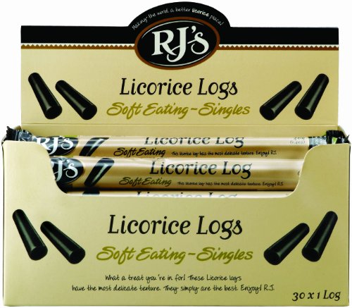 Rj’s Licorice Rj’s Logs, Soft Eating Licorice, 1.4 ounce Packages (Pack of 30) logo