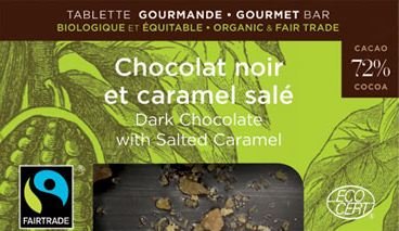 Rochef Dark 72% Chocolate With Salted Caramel 80g Bar logo