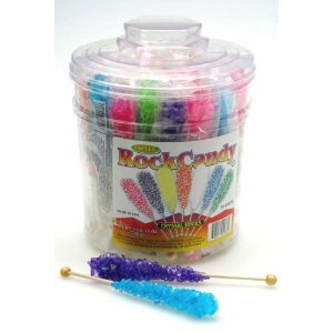 Rock Candy Assorted Crystal Sticks Individually Wrapped – 30ct Tub logo