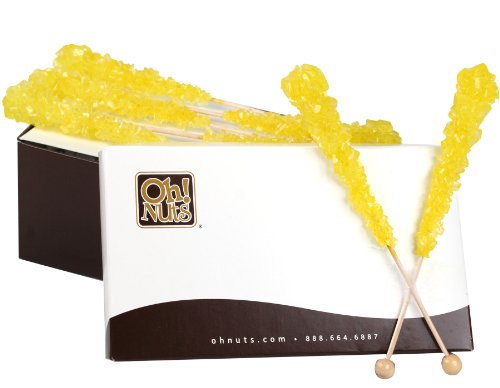 Rock Candy Crystal Sticks Yellow 12ct. – Lemon – Oh! Nuts logo