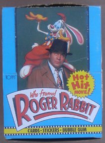 Roger Rabbit Box Of 36 Unopened Packs Of Collector`s Cards With 1 Stick Of Gum (do Not Chew The Gum) logo