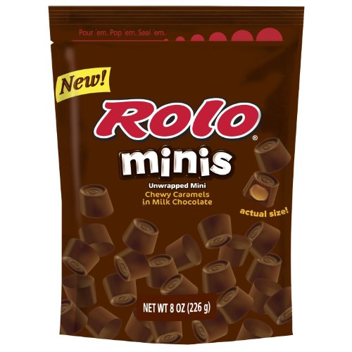 Rolo Minis Caramel In Milk Chocolate, 8 ounce Pouch (Pack of 3) logo