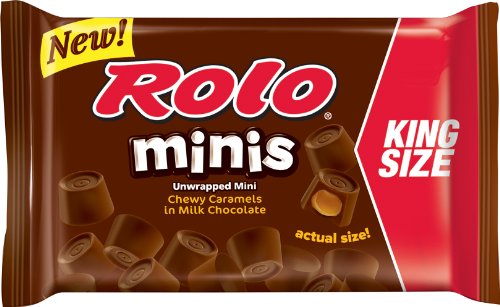 Rolo Minis Caramel In Milk Chocolate, King Size, 2.5 ounce Packages (Pack of 9) logo