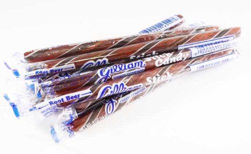 Root Beer Brown & White Old Fashioned Hard Candy Sticks: 10 Count (individually Wrapped) logo