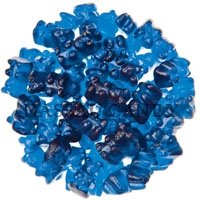 Royal Blue Raspberry Gummy Bears, 10lbs logo