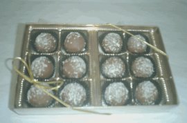 Rum Filled Milk Chocolate Truffles Gift Box (12 Pcs) logo