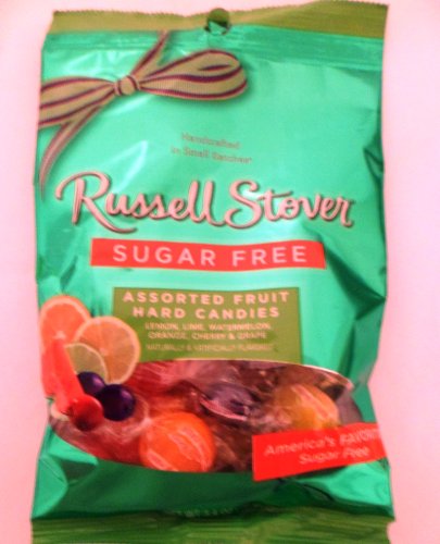 Russel Stover Sugar Free Assorted Fruit Hard Candies Net Wt 3.4 Oz (Pack of 6) logo