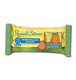 Russell Stover Marshmallow Pumpkins 6 Pack logo