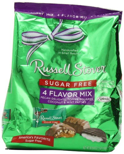 Russell Stover Sugar Free 4 Flavor Assortment Candies 20 5/8 Oz Value Bag logo