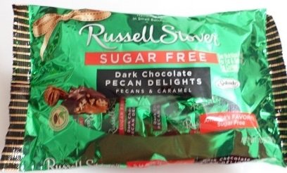 Russell Stover Sugar Free Dark Chocolate Pecan Delights 10 Oz logo