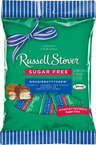 Russell Stover Sugar Free Nougie Nutty Chew, 3 ounce (Pack of 12) logo