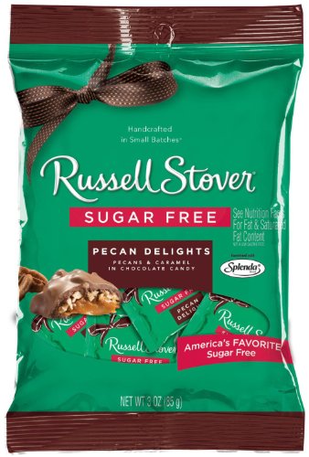 Russell Stover Sugar Free Pecan Delights Peg Bag, 3 ounce (Pack of 6) logo