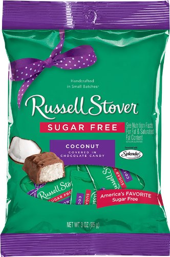 Russell Stover Sugar Free Peg Bag, Coconut, 3 ounce (Pack of 12) logo