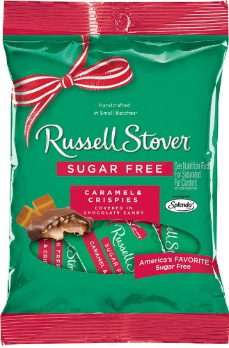 Russell Stover Sugar Free Peg Bag, Crispy Caramel, 3 ounce (Pack of 12) logo