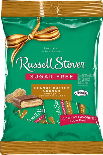 Russell Stover Sugar Free Peg Bag, Peanut Butter Crunch, 3 ounce (Pack of 12) logo