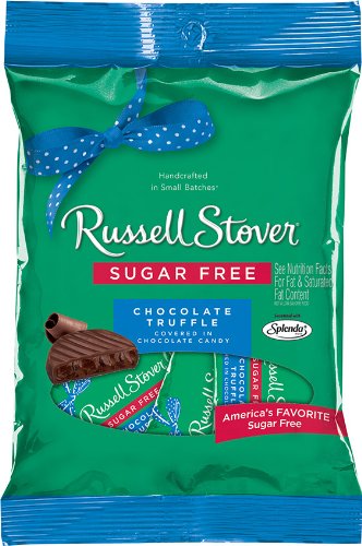 Russell Stover Sugar Free Peg Bag, Truffle Disc, 3 ounce (Pack of 12) logo