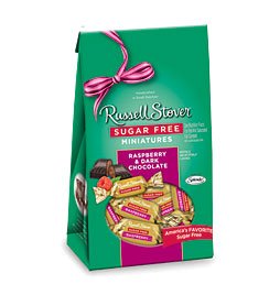 Russell Stover Sugar Free Raspberry & Dark Chocolate Miniatures logo