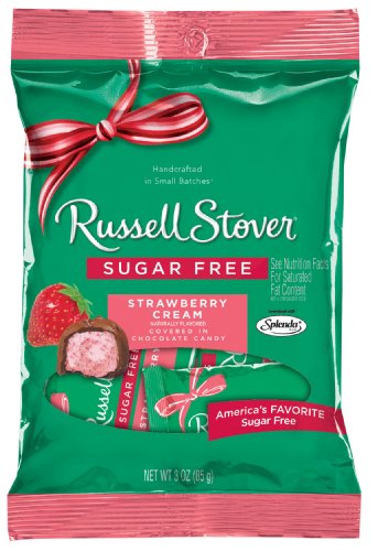 Russell Stover Sugar Free Strawberry Cream, 3 ounce (Pack of 12) logo