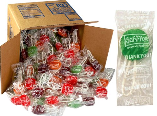 Saf-t-pops 200 Count Box Thank You Wrapper logo