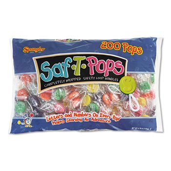 Saf-t-pops, Assorted Flavors, Individually Wrapped, 200/pack By Spangler (catalog Category: Office Maintenance, Janitorial & Lunchroom / Food & Beverage) logo